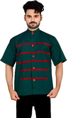 Chef Coat, Chef Jacket Green With Red Smart Design Chef Shirt For Smart Chef Work (small to 6XL size) (MR-03)