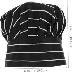 Adjustable Chef Hat for Adults Cotton Kitchen Cooking Cap Breathable Professional Hotel Staff Workwear White Pleated Design