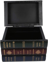Decorative Book Box, Antique Wood Book Shaped Storage Case for Home Decoration Props Office Bookcase Ornaments Jewelry Storage