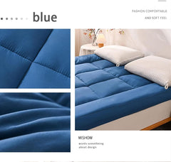 Camping Mattress, Adult Japanese futon Mattress, Portable Foldable Thick Floor Sleeping mat, Suitable for Home, Travel, car use.(White,150 * 200cm)