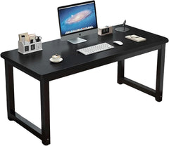 PC Desks Office Desk Wood Study Writing Table Deeper & Thicker Desktop Robust Metal Tubes Large Legroom,for Home Office, Study(White,80cm(31.49in))