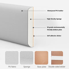 Peel and Stick Headboard, 3D Anti-Collision Soundproof Upholstered Wall Panels, Self-Adhesive Wall Mounted Wall Panel for Bedroom,E,60x60cm