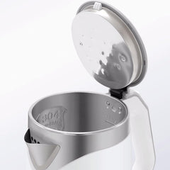 Stainless Steel Electric Kettle Large Capacity High Power Multifunctional Dormitory Automatic Power-Off Electric Kettle(White)
