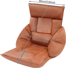 Adjustable Floor Lazy Sofa Chair, Adjustable Lazy Sofa with Armrests, 50x29.53in Tilt Household Backrest floor Couch with Headrest, 220 lbs Load-Bearing, 5 Lumbar Part Adjustment Gears (Navy Blue)