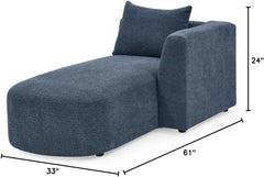 Modular Sectional Sofa, DIY Customizable Configuration, Solid Wood Frame & Pocket Spring Cushions, Loop Yarn Fabric, High-Density Sponge, for Living Room, Apartment, Conference (Navy+Style-3)