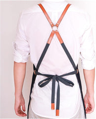 Aprons Adjustable bib Aprons Canvas Apron Household Kitchen Cooking Men Women Barista Grilling Restaurant Painting Work Aprons Light Grey Painter's Overalls