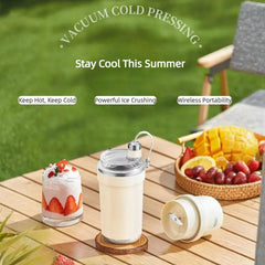 Velytycheon Shaved Ice Juice Cup Portable Blender,Multifunctional Cordless Juicer,Rechargeable Mini Travel Cup,Personal Smoothie Blenders with Leakproof-Lid for Office, Gym, Camping, Travel (450ML B)