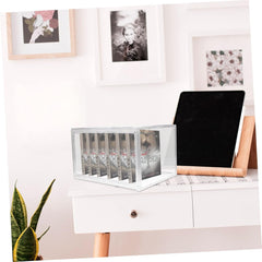 ibasenice Acrylic Stackable Book Storage Box Bins for Organization Bookcase Cube Storage Sealed Bookshelf