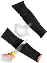 Zerone Arm Protectors for Thin Skin, Level 5 Heat/Burn/Cut Resistant Arm Sleeves - &Steel Wire Anti Abrasion Arm Guard for Men Women Garden Kitchen Farm Welding Work