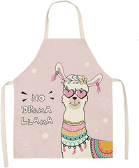 Aprons With Pockets Cotton Linen Sleeveless Aprons Kitchen Women Pinafore Home Cooking Baking Waist Bib Apron