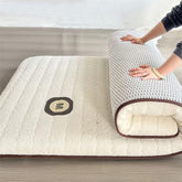 Thicken Futon Mattress,Japanese Foldable Guest Mattress for Floor,2 Inches Soybean Fiber Sleeping Pads,Roll Up Sofa Bed,Lambswool Soft Mat.Twin Size Futon(Gray,1.2m*2.0m)