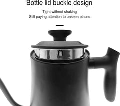1L Electric Kettle, Smart Electric Kettle with Thermometer, Stainless Steel Hot Water Boiler, 1200W Fast Boiling, Pour Over Kettle for Tea Coffee (US Plug 110V)