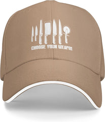 Chef Drunk Chef Provocativ Choose Your Weapon Baseball Cap Men Women Adjustable Trucker Hat Dad Hat
