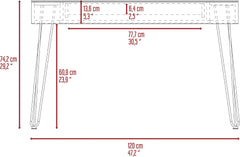 LIFE SKY Industrial Writing Desk with Glass Top: Modern Metal Frame & Spacious Drawer - Home Office Furniture for Urban Studio Professionals