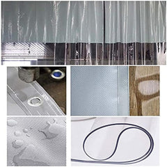 RAGGZZ Transparent Tarpaulin, Clear Tarpaulin, Transparent PVC Tarpaulin, Pergola Side Panels Waterproof Cover Outdoor, Tear Protection, for Gazebo, Pergola, Customizable (Size : 2.2x2m)