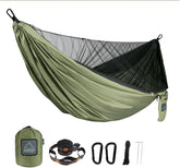 Convenient Portable Quick Set Up Mosquito Net Camping Hammock Outdoor Hanging Bed Sleeping Swing Hammock (Color : Sky Blue and Pink)