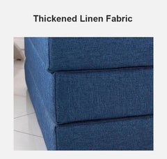 Foldable Mattress 3"/4" Thick Folding Futon Mattress Single/Twin/Queen/King Size Four-Fold Mattress,High Density Foam Mattress for Sleeping/Travel/Guest Bed (Navy,24"x79"x3")