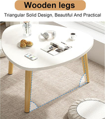 Modern Low Coffee Table,Triangle End Table,Sofa Side Tables for Sitting on The Floor,Cute Coffee Table for Living Room Bedroom Balcony(19.7" D x 11.9" H, Black)