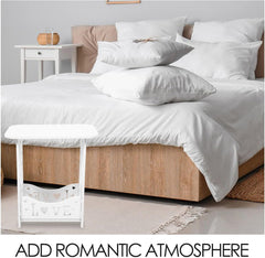 Bed Room Side Table Mini Dressing Table Modern Nightstand for Living Room for Sofa Ample Storage