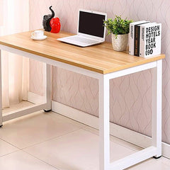 Writing Computer Desk, Modern Simple 43" Home Office Study Desk, Workstation PC Laptop Table Gaming Table for Living Room Bedroom (Wood)