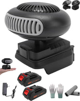 Battery Powered Camping Heater, 1500mah Rechargeable Space Heaters, Portable Car Window Defogger, Electric Cordless Golf Cart Heater, Quiet Long Heating, For Tent Golf Cart Office (10-cell*2)