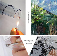 Tarpaulin Side Panels Transparent Waterproof, Outdoor Tarp Curtains Tarpaulin with Zipper Door, PVC Tarpaulin Sheet Cover for Gazebo Porch Pergola, Clear Canopy,W×H-1.8×3m(5.9 * 9.8ft)