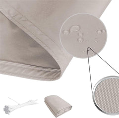 Beige Rectangle Outdoor Shade Canopy Pergola Canopy Reinforced Corners and Edges 165 GSM Tarpaulin Shade Cloth for Pergola Gazebo Carport (Color : Beige, Size : 3.5X4M)