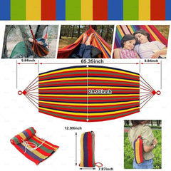 Hammocks Camping Hammock Thickened Fabric Canvas Hammocks Travel Swing Hanging Bed with Bag Hammock for Travel Camping Camping Accessories Hammocks for Outside