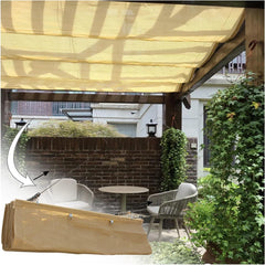 Retractable Wave Canopy pergola Cover,Outdoor Retractable Pergola with Sun Shade Canopy Patio,for Garden Porch Beach Pavilion Grill Gazebo Modern Yard Grape Trellis(W1.7*L3m/W5.57*L9.84ft)