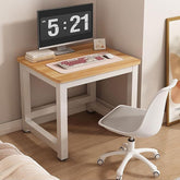 Wood Computer Table,Modern Simple Office Desks,Study Writing Desk Workstation for Home Office Study Rooms,Classrooms and Other Places(60 * 50 * 70 cm/23.6 * 19.7 * 27.6 in, Walnut+White)