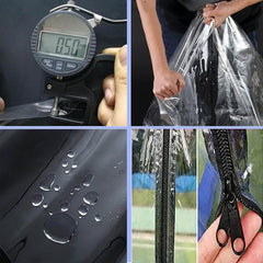 Transparent Waterproof Curtain Pergola Side Panels Door Curtain PVC 0.5mm Heavy Duty Tarpaulin, for Gazebo, Outdoor, Garden (Color : Clear, Size : 3x2m)