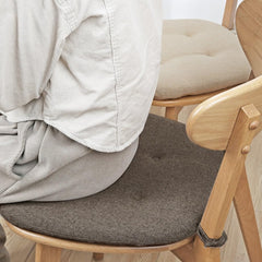 TANGHULU Chair Pads and Cushions for Dining Chairs, U Shape Dining Chair Pads with Ties, Non Slip Kitchen Chair Cushion Cotton and Linen Single Chairs Seat Pad (Color : Coffee, Size : 1PCS)
