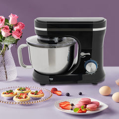 Stand Mixer, 1.2Gal 1000W 9-Speed Tilt Head Stand Mixer, Kitchen Electric Food Mixer with Dough Hook Whisk and Beater for Mixing Dough, Whipping Cream, Blending Ingredients