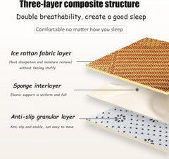 Japanese Traditional Tatami Mattress,Floor Mattress, Natural Rattan Floor Tatami Futon Mattres,Meditation Mats for Floor,Breathable Summer Futonfor Sleeping, Sitting, Yoga, Relaxing(Khaki,120x190cm)