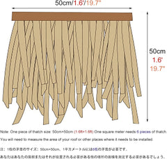 LSMKKA Synthetic Thatched Roofing for Tiki Hut, Palapa Straw Roof Panels Hats 20" X 10 Inches Grass Blinds Fireproof, 2-30 PCS Umbrella Cover/Caps for Gazebo Canopy Cottage Pergola (Size : 8pc)