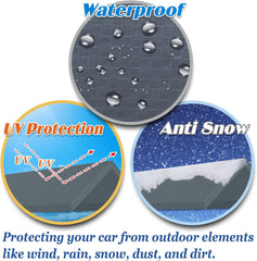 10' x 20' Upgraded Carport Canopy Top Replacement Cover for Car Garage Shelter Tent Party Tent with Ball Bungees 180g Heavy Duty Tarp (Only Cover, Frame is not Includ) (White, 12 x 20ft)