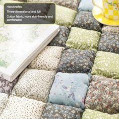 Japanese Mat Futon Mattress Twin Full Queen King Size Bed Non Slip Bottom Roll Up Folding Portable Guest Mattress 43.31x78.74in (Green 50x50cm)