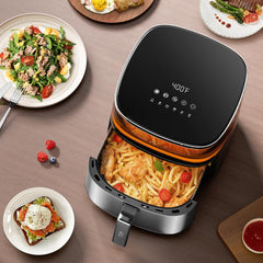 ASZ Digital Air Fryer 6 qt with Window Up - Big Airfryer 6 Presets Preheat Airfry Reheat Bake Roist Broil 400°F Airfrier 85% Oil Less,Nonstick Dishwasher-Safe Parts, Automatic Shutoff