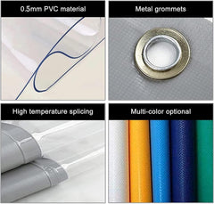 Outdoor Tarpaulin Curtain Tent Side Panels Waterproof Pergola Sides with Eyelets with Double Zipper, for Garden Patio Deck Gazebo (Color : Gray, Size : 3x2m/9.8x6.6ft)