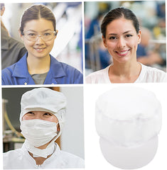 Chef Hat for Men Women White Food Industry Working Cap Dust and Oil Resistant Cooking Kitchen Hat Comfortable Breathable Design for Restaurant