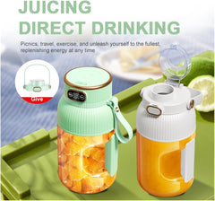 Portable Electric Fruit Juicer Machine - Bidirectional Spiral Juice Maker with Separation Home Use