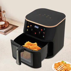 1400W Easy-View Air Fryer, 12.7QT Large Capacity Air Fryer with Viewing Window & 176-392℉ Adjustable Temp & 0-60min Timer, One-Touch Digital Control Auto-Shutoff Oven for Baking Roasting Dehydrating