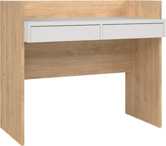 Tvilum Home Office Writing 2 Storage Drawers, Jackson Hickory/White Desk
