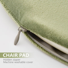 Round Memory Foam Chair Cushion Circle Bar Stool Pad Detachable Chair Seat Cushion with Removable Cover and Rubber Back Anti Slip Kitchen Dining Chair Pad 13 Inches Grey