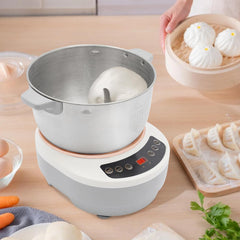 Electric Dough Maker with Ferment Function, Microcomputer Timer, 5L/169.09Oz Dough Mixer Machine 200W Stainless Steel Dough-kneading Machine Flour Kneading Machine for Pizza Bread (Silver)