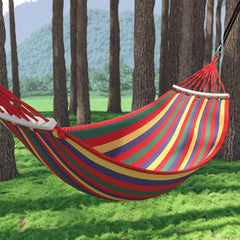 Oxford Cloth Hammock Thickened Skin-Friendly Breathable Good Load-Bearing Capacity Outdoor Easy to Install Hammock(Blue,L)
