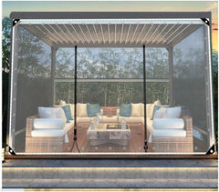 Outdoor Curtains with Zipper,Clear Gazebo Side Panels,Pergola Patio Porch Gazebo PVC Transparent Tarpaulin Side Panels,for Porch Gazebo, Pergolas, Greenhouses (Size : H2.6xW2.5m/H8.5xW8.2ft)