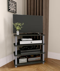 TV Stand with Storage, Four-Shelf TV Entertainment Center for TVs Up to 32", TV Stand for Bedroom, Living Room