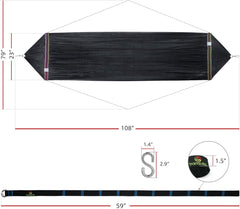 Tranquillo Hammock 550 lbs Capacity Double Hammocks, Camping Hammock with Hammock Straps, Hammocks for Outside Hiking Camping Essentials, Indoor - Garden, Portable Tree Straps, White