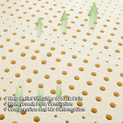 Latex Mattress 80×110cm(31×43inch), 100% Natural Latex Mattresses Help Relief Shoulder & Back Pain, Queen Mattress, Natural Rubber Pure Mattress Thickened Home Bedroom Cushion,1in